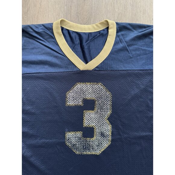 Vintage 90's NCAA Notre Dame Champion Football Jersey #3 Size 48 XL Faded Sports - Picture 3 of 16